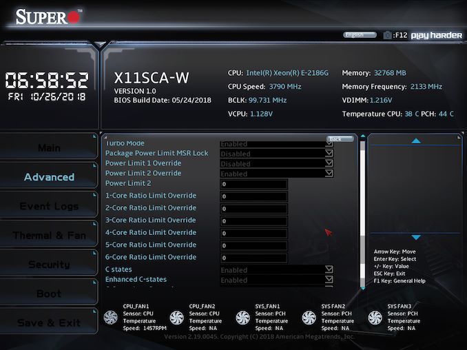 BIOS And Software - The Supermicro X11SCA-W Motherboard Review: For ...